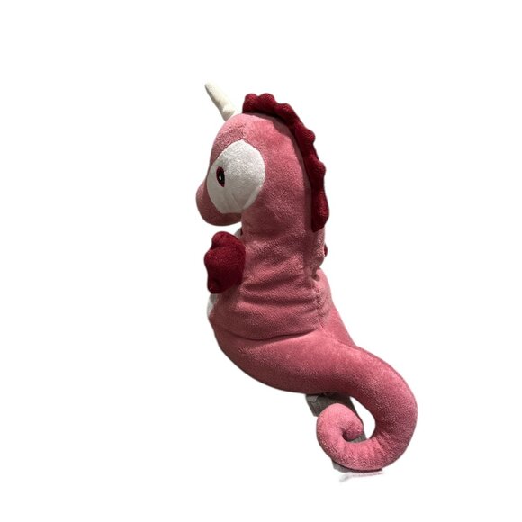 WARMIES Heat Cushion Soft Plush Toy "Sea Unicorn Pink" Millet Lavender Filling - Picture 5 of 6